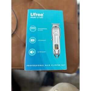 Ufree U-1257 Silver LED Display Professional Hair Clipper Set 2PK